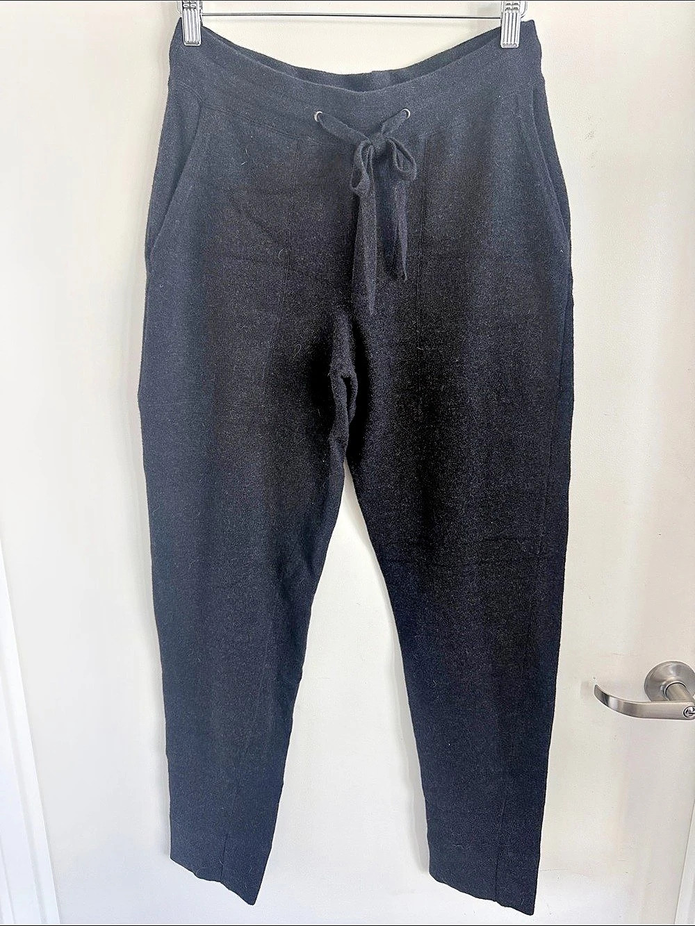 James Perse Merino Wool and Angora Blend Drawstring Sweatpants Angora Drawstring